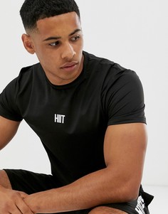 Черная футболка с логотипом HIIT-Черный