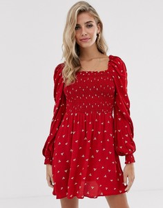 Платье мини в горошек Cleobella deliah-Красный