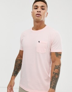 Розовая футболка с круглым вырезом и логотипом Abercrombie & Fitch-Розовый