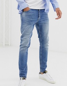 Светлые суженные книзу джинсы Tiger Of Sweden Jeans Evolve-Синий