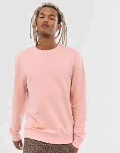 Светло-розовый свитшот с заниженной линией плеч New Look