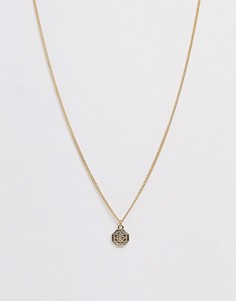 Золотистое ожерелье с монетой DesignB-Золотой