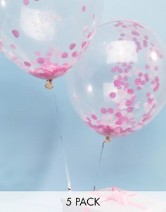 5 воздушных шаров с розовым конфетти Ginger Ray-Мульти