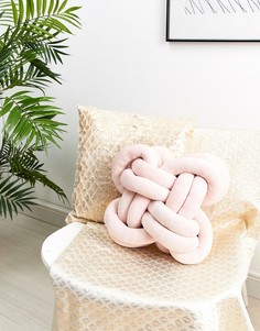 Розовая подушка с декоративным узлом Chickidee-Розовый