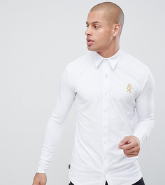 Белая обтягивающая рубашка с длинными рукавами Gym King эксклюзивно для ASOS-Белый
