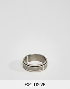 Гравированное кольцо Seven London эксклюзивно для ASOS-Серебряный