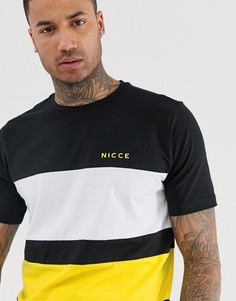 Черная футболка с полосками Nicce-Черный