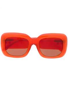 Linda Farrow массивные солнцезащитные очки в квадратной оправе