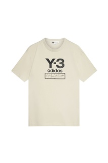 Молочно-белая футболка с логотипом Y-3