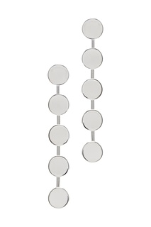 Серебристые серьги-дорожки с круглыми деталями Lisa Smith