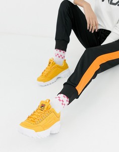 Желтые премиум-кроссовки с логотипом Fila Disruptor 2-Желтый
