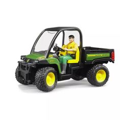 Игрушка BRUDER Мини-самосвал John Deere Gator XUV 855D с фигуркой водителя (зеленый)