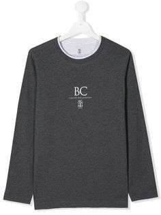 BRUNELLO CUCINELLI KIDS топ с логотипом