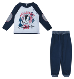 Комплект джемпер/брюки Sonia Kids Polo Club, цвет: синий/серый
