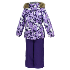 Комплект куртка/полукомбинезон Huppa, цвет: фиолетовый