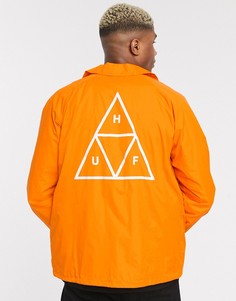 Оранжевая куртка с принтом HUF-Оранжевый