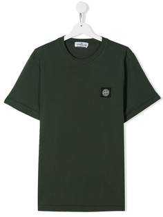 Stone Island Junior футболка с нашивкой-логотипом