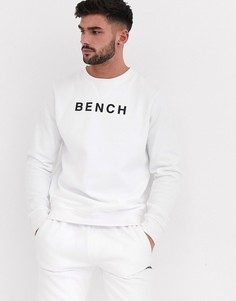 Свободный свитшот с принтом спереди Bench-Белый