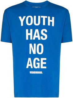 Neighborhood Blue slogan print T-shirt