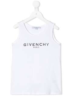 Givenchy Kids топ без рукавов с логотипом