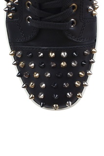 Кожаные кеды Louis Woman Flat Calf/Spikes Christian Louboutin