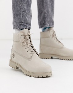 Премиум-ботинки из нубука Timberland 6-Бежевый