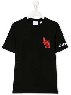 Burberry Kids футболка с вышивкой LDN
