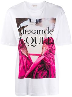 Alexander McQueen футболка с цветочным принтом