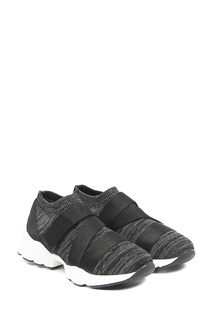 Серые текстильные кроссовки с ремешками Marina Rinaldi