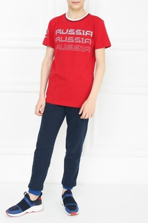 Красная футболка со светоотражающими надписями Bosco Fresh