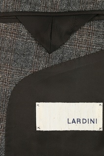 Серый шерстяной костюм в клетку Lardini