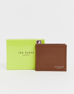 Светло-коричневый бумажник с декоративной перфорацией Ted Baker Cobler