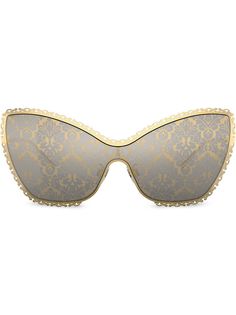 Dolce & Gabbana Eyewear солнцезащитные очки в оправе кошачий глаз с узором Baroque