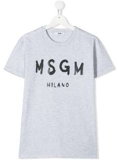 Msgm Kids футболка с логотипом