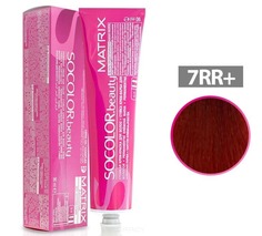 Domix, Крем краска для волос SoColor.Beauty, 90 мл (палитра 141 оттенок) SOCOLOR.beauty 7RR+ блондин глубокий красный+ Matrix