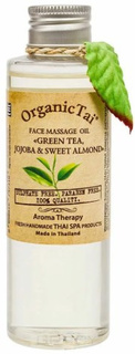 Domix, Массажное масло для лица Face Massage Oil "Green Tea, Jojoba & Sweet Almond", 120 мл Organic Tai