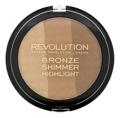 Domix, Бронзер-хайлайтер для лица Ultra Bronze, Shimmer and Highlight, 15 гр Make Up Revolution