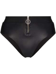 Les Girls Les Boys high-waisted zip-detailed bikini briefs