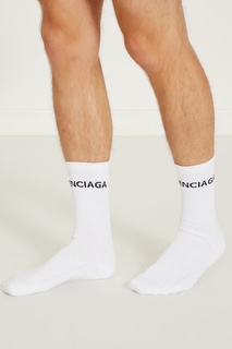 Белые трикотажные носки с логотипом Balenciaga Man