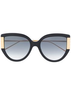 Boucheron Eyewear массивные солнцезащитные очки в оправе кошачий глаз