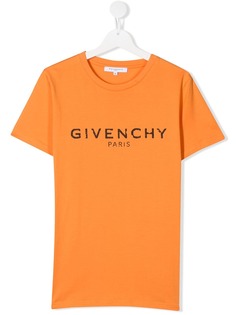 Givenchy Kids футболка с круглым вырезом и логотипом