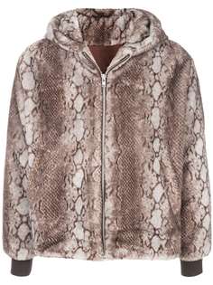 FUNG LAN AND CO. snakeskin print zipped hoodie