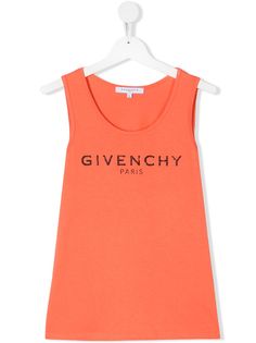 Givenchy Kids топ без рукавов с логотипом