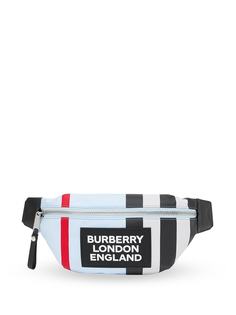 Burberry Kids полосатая поясная сумка с логотипом
