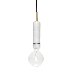 Подвесной светильник marble (hubsch) белый 29 см.