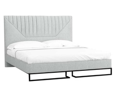 Кровать loft alberta стоун (r-home) серый 180x140x230 см.
