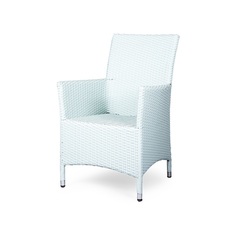 Кресло rattan (desondo) белый 60x91x57 см.