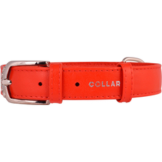 Ошейник для собак COLLAR Glamour без украшений 12 мм 21-29 см Красный