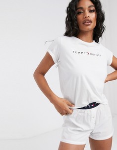 Белый пижамный комплект с шортами Tommy Hilfiger Original