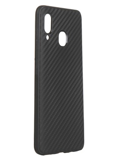 Чехол Brosco для Samsung Galaxy A20/A30 Carbon Silicone Black SS-A20/A30-CARBONE-BLACK